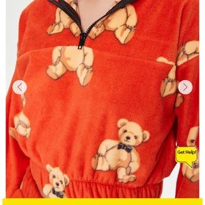 Teddy Bear Crop Pullover NWT